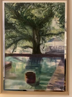 Image : Toile Reflet dans la piscine